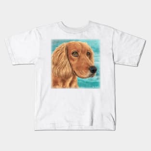 Painting of a Gorgeous Golden Brown Cocker Spaniel Kids T-Shirt